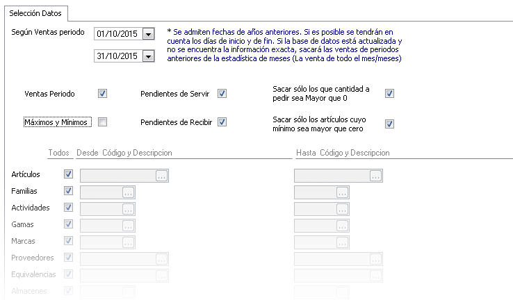 El sistema nos ayudará a decidir cuánto debemos pedir - Gestión de compras