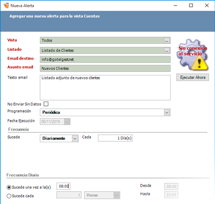 Configure diferentes alertas preprogramadas - Programas de contabilidad