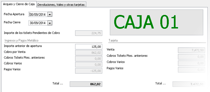 Agilice el cierre y arqueo de caja con GotelGest.Net - TPV Táctil