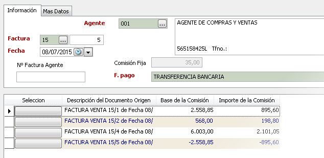 Contienen campos específicos de este tipo de gestión - Gestión de compras