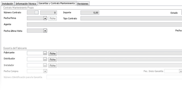 Controle el inicio y fin del período de garantía - Software SAT