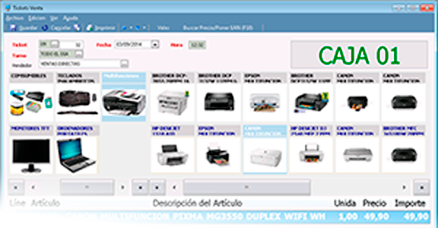 GotelGest.Net TPV incluye una opción de venta táctil - TPV Táctil