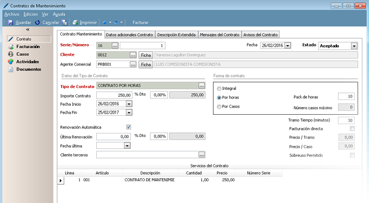 Crea contratos de mantenimiento totalmente configurables con nuestro programa de atencion al cliente